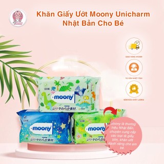 Khăn giấy ướt Moony nội địa Nhật 80 tờ mẫu mới