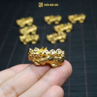 Charm Tỳ hưu đồng đúc nguyên khối mix vòng đeo tay - Màu vàng đồng nhất, không xỉn | Thiên Mộc Bảo