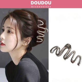 Kẹp tóc kim loại Doudou Kẹp càng cua cỡ lớn phong cách Hàn Quốc Cặp tóc kim loại thời trang ZJ106