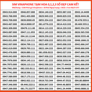 Sim ITEL VinaPhone có số đuôi 68, 88, 79, 99 Miễn phí 1 tháng 120G và gọi Vinaphone Free