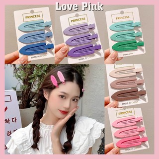 Sét 3 kẹp tóc mỏ vịt màu pastel kẹp mái nhiều màu phong cách Hàn Quốc