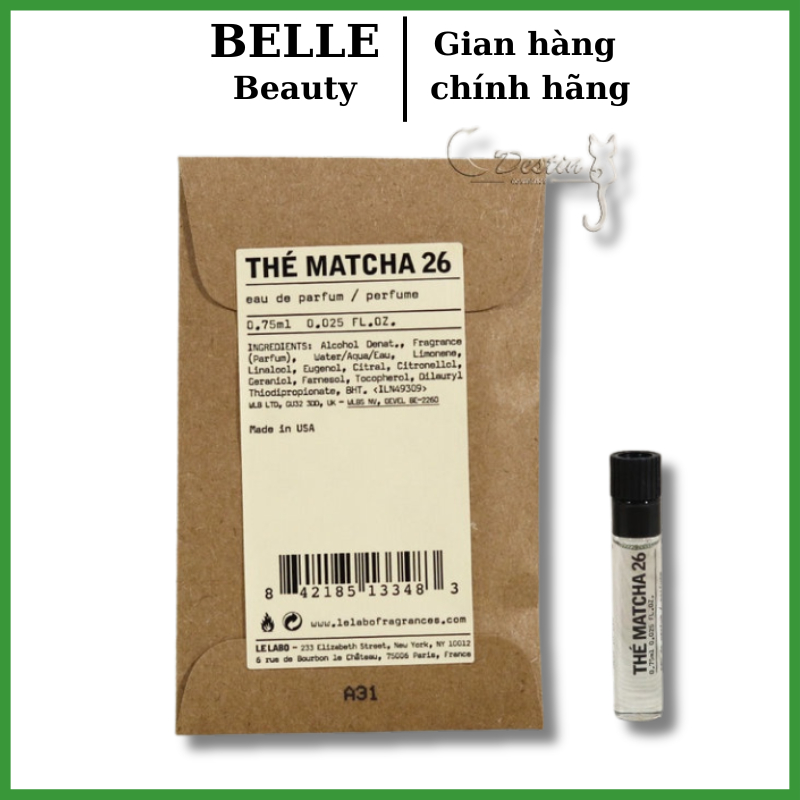Vial nước hoa Le Labo 0.75ml | Mẫu thử nước hoa Le Labo mùi 26 (dạng chấm)