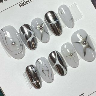 72 Nailbox thiết kế y2k tráng gương bạc