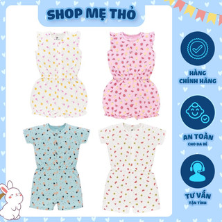 Jumpsuit Body Romper cộc tay Lullaby chất Premium cotton thông hơi mỏng mềm mịn thấm hút - BCLU57