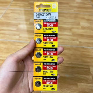 Vỉ 5 Viên Pin SR621SW (364) Maxell Nhật Bản Cho Đồng Hồ Đeo Tay Có Tem Chống Giả Hàng Công Ty Nhập Khẩu