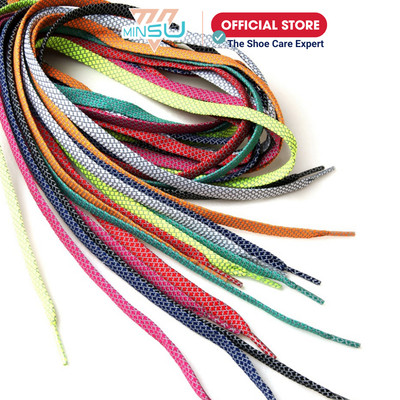 Dây Giày Phản Quang Dẹt Nam Nữ Chính Hãng MINSU Cao Cấp M2413 Cho Giày Thể Thao Sneaker Shoelaces Dẹp Nhiều Màu Dài 1m2