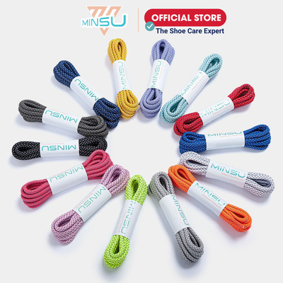 Dây Giày Tròn Phản Quang Cao Cấp Chính Hãng MINSU M1601 Chuyên Dùng Cho Giày Thể Thao Sneaker Nam Nữ. Shoelace 120cm