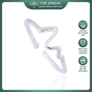 Nhẫn bạc nữ TLEE nhịp tim kiểu dáng basic TLEE JEWELRY A0120