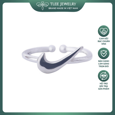 Nhẫn bạc unisex TLEE basic trơn freesize TLEE JEWELRY A0119