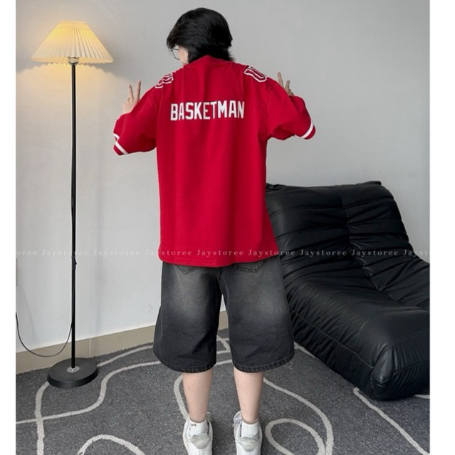 Áo phông tay lỡ JERSEY 16 đắp nổi số phong cách UNISEX nam nữ - áo thun cổ tròn tay lỡ form rộng 🖤 | BigBuy360 - bigbuy360.vn