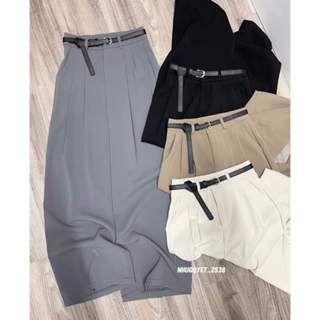  Quần ống suông công sở vải Gold Hàn 3 màu Quần vải xếp ly phom chuẩn tôn dáng P28 