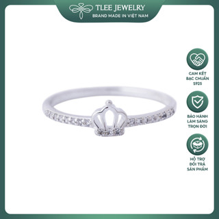 Nhẫn bạc nữ TLEE vương miện mini xinh xắn TLEE JEWELRY A0116