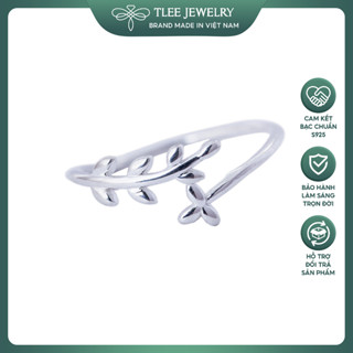 Nhẫn bạc nữ TLEE lá trơn basic dịu dàng TLEE JEWELRY A0109