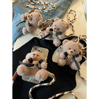 Dây đeo kẹp điện thoại gấu Linh Hoàng [ Sẵn ship ]
