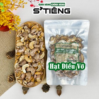  1KG Hạt Điều Rang Muối STiêng loại Bể Vỡ Còn Vỏ Lụa Túi Zip Hút Chân Không 