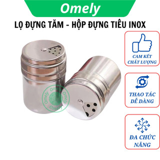 Hộp đựng tăm, lọ đựng tiêu inox không gỉ đa năng tiện dụng