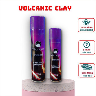 Gôm xịt tóc Volcanic Clay 350ml giữ nếp tóc 24 giờ Keo xịt tạo kiểu tóc nam chính hãng