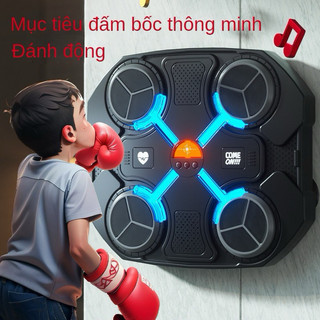  Máy tập đấm bốc theo nhạc loại mới có bluetooth tặng găng tay tập luyện Boxing cho bé ,theo nhạc đèn định vị theo beat 
