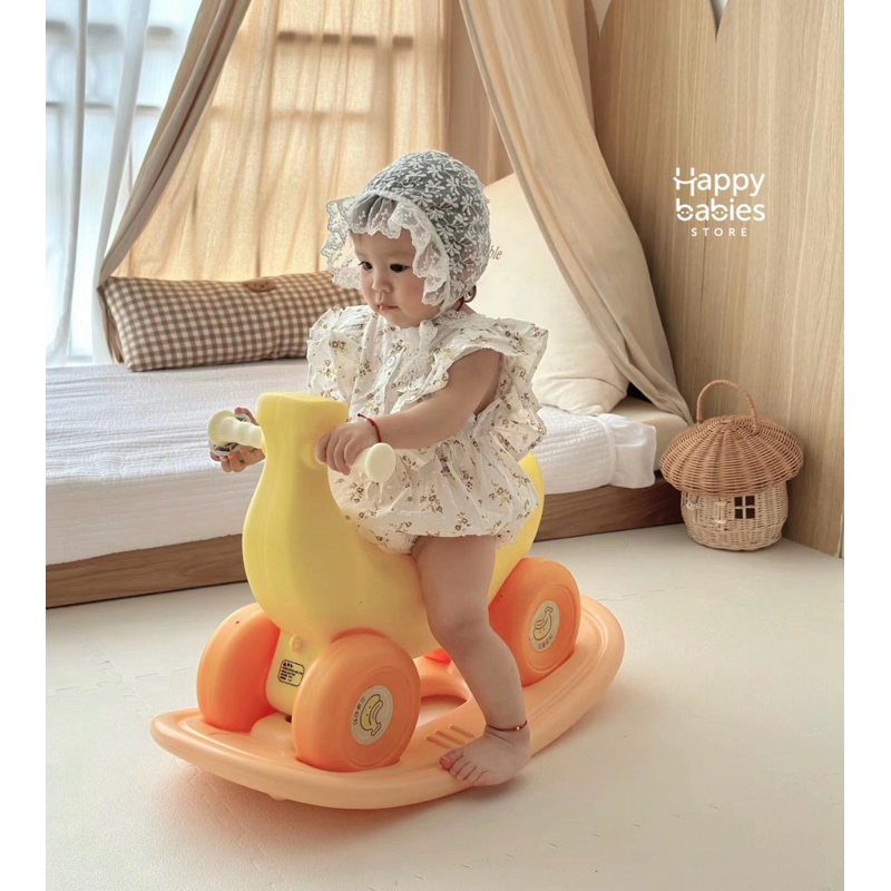 Ghế ngựa bập bênh chống lật cho bé vui chơi 3in1 chức năng / Banana Scooter