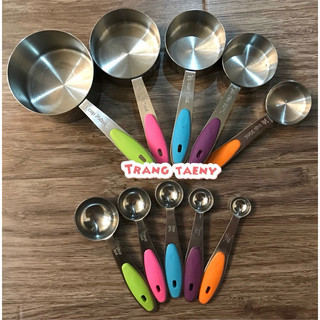 Bộ 10 cup thìa đong inox