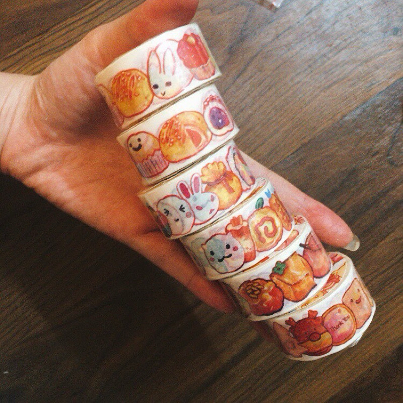 WASHI WASHI Băng dính trang trí mẫu Bánh Ngọt 🧁🍰🍡🐇 Washi Gia Đình Gấu 🏡🐻 Masking Tape - DIY - BuJo