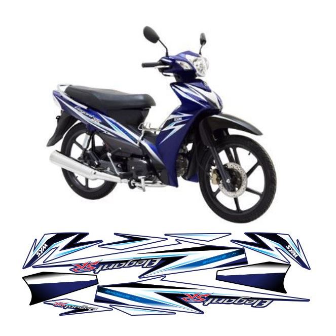 tem sym elegant 50 xanh navy trắng