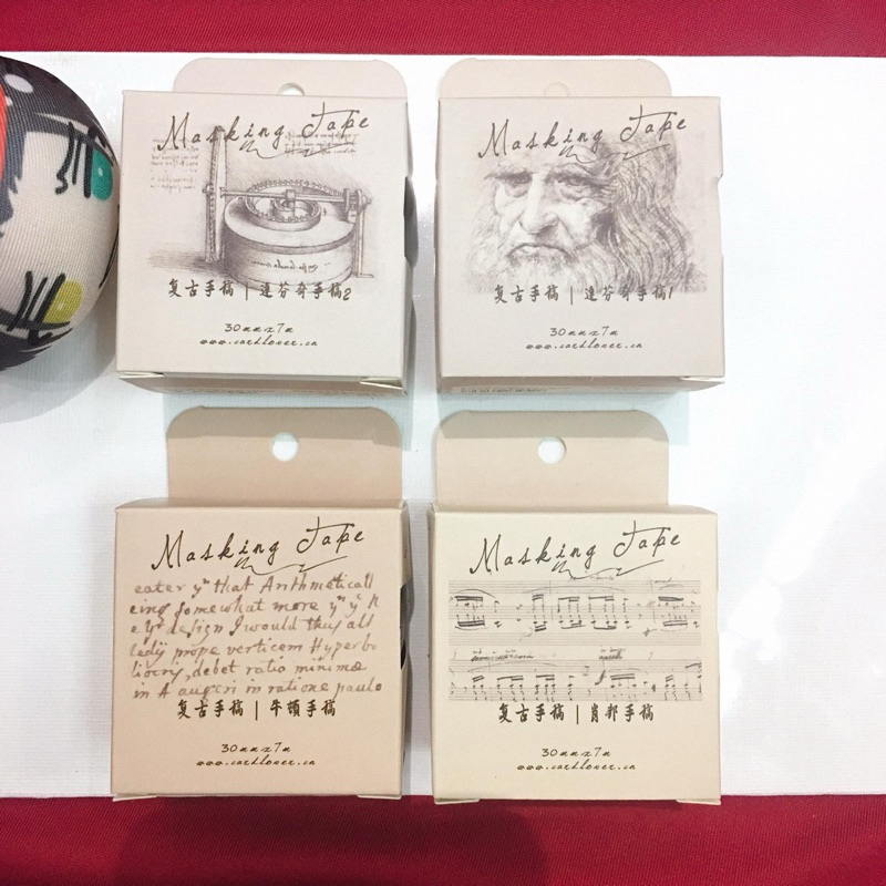 WASHI WASHI Băng dính trang trí mẫu Vintage - Retro theme 💛🧡🤎 Washi Gia Đình Gấu 🏡🐻 My Masking Tape