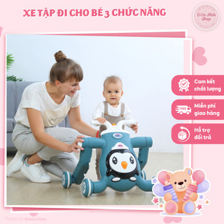 Xe tập đi cho bé đa năng 3 trong 1, Xe tập đi có nhạc và đèn cao cấp