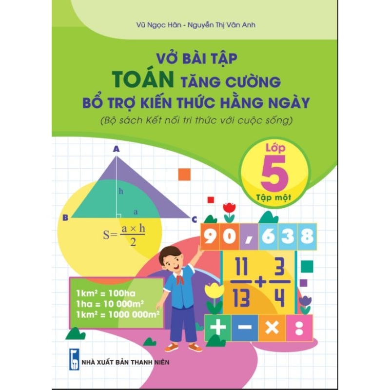 Sách - vở bài tập toán tăng cường lớp 5 tập 1 - tập 2 - kết nối tri thức