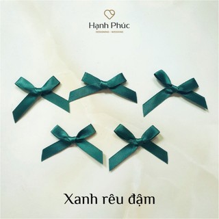 Nơ lụa cột sẵn trang trí - bản rộng 1cm