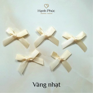 Nơ lụa cột sẵn trang trí - bản rộng 1cm