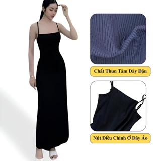 Váy Body Dài Hai Dây MADELA Liền Thân Gợi Cảm, Đầm Body 2 Dây Ôm Body Tôn Dáng