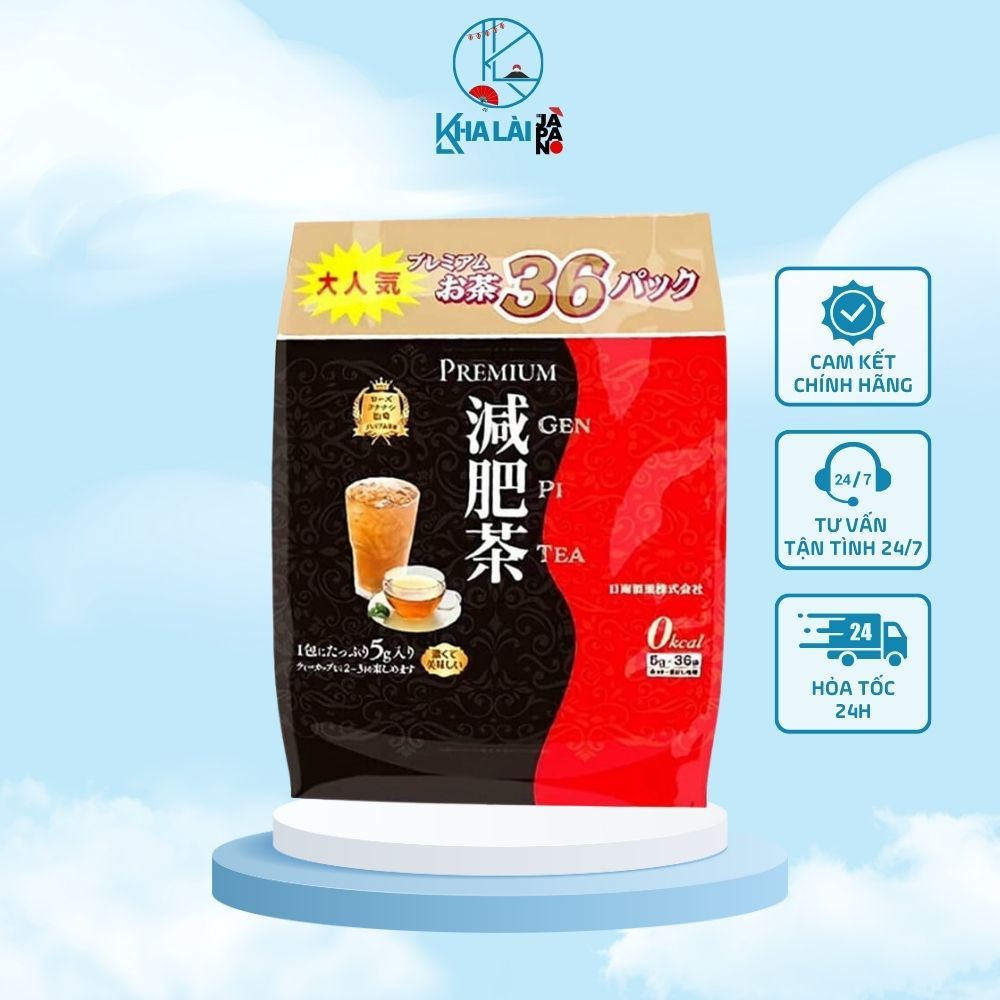 Trà giảm cân Genpi Premium Tea 36 gói túi lọc hỗ trợ tiêu hóa, cải thiện mức cholesterol