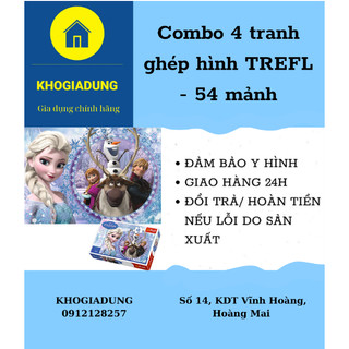 Combo 4 tranh ghép hình TREFL  - 54 mảnh chủ đề Elsa (jigsaw puzzle chính hãng TREFL)