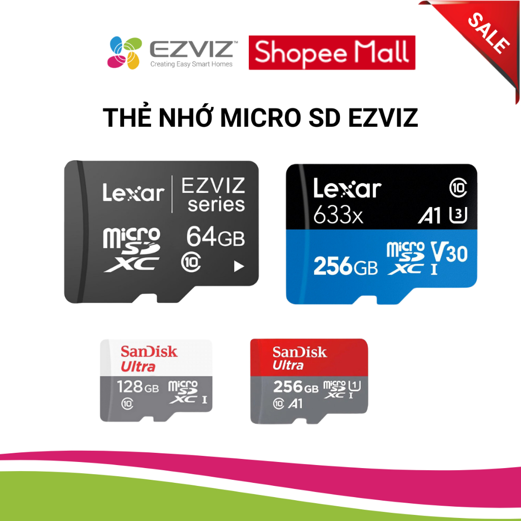 Thẻ Nhớ EZVIZ Chính Hãng 64G 128G 256G Chuyên Dùng Cho Camera