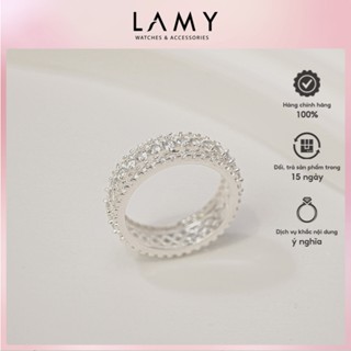  Nhẫn Bạc Nữ LAMY Enternity Stone Ring Silver 8383 - Nhẫn bạc ta cao cấp 