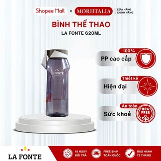 Bình nước thể thao la fonte, dung tích 620ml, chất liệu pp, nắp đậy ngăn rò rỉ - moriitalia 452089
