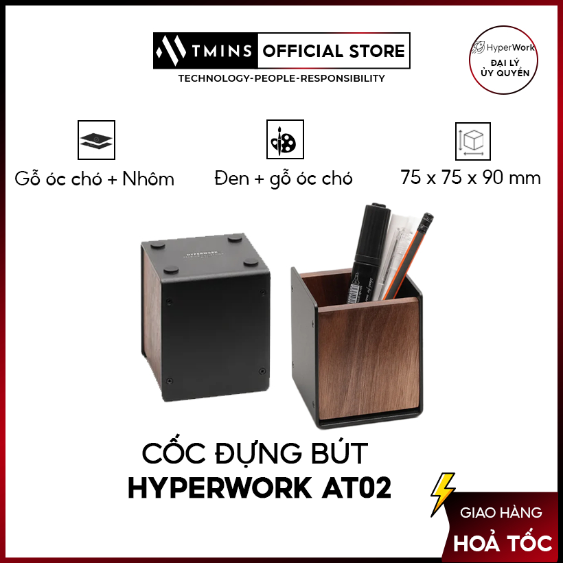 Cốc đựng bút HyperWork AT02 - Hàng chính hãng