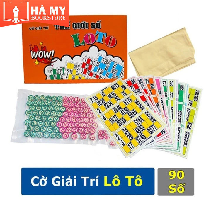 (1 Hộp) Trò chơi cờ giải trí Lô Tô Cam 90 số hàng Việt Nam - Bộ đồ chơi Cờ Lô tô Cam hộp giấy