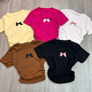 ÁO THUN CROPTOP DÁN NƠ TO XINH NHẸ NHÀNG BOONG STORE CS1