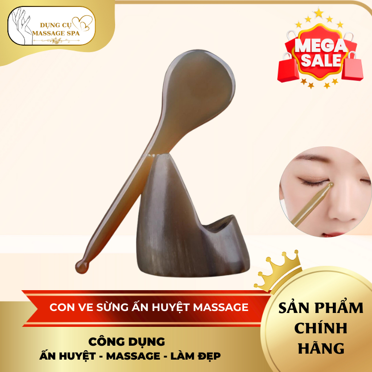 Con Ve Sừng Mát Xa - Xoá Quầng Thâm Bọng Mắt - Day Ấn Huyệt Diện Chẩn