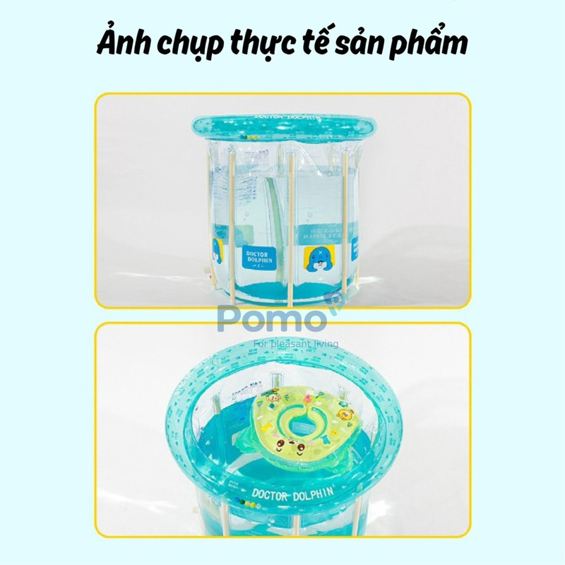 Bể bơi thành cao Dolphin bản nâng cấp 2023 cho bé