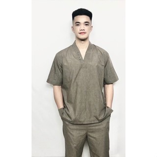 Đồ Lam Đi Chùa - mẫu nam thiền dành cho nam - vải tici