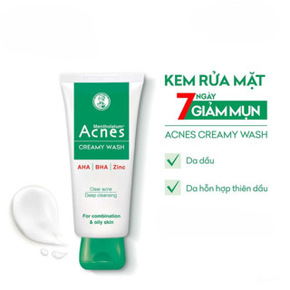 Kem rửa mặt giúp ngừa mụn Acnes Creamy Wash 100g