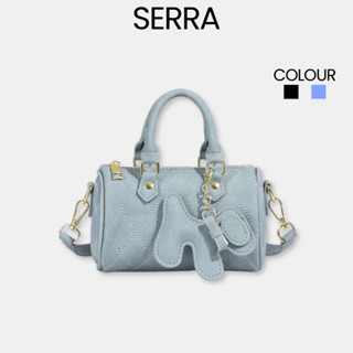 Túi Xách Nữ CEEKAY Đeo Chéo TX410 Túi Xách Cao Cấp SERRA Thiết Kế Hình Trụ Họa Tiết Quả Trám Kèm Charm Dễ Thương