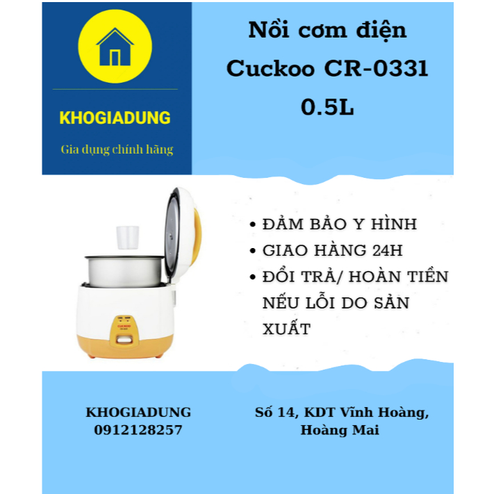 Nồi cơm điện Cuckoo CR-0331 0.5L