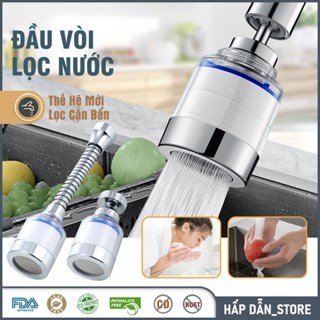 Đầu Lọc Nước Tại Vòi Trực Tiếp Tăng Áp Lực Nước Xoay 360 Độ Có Thể Thay Thế Lõi Lọc Dễ Dàng Lọc Cặn Bẩn Tạp Chất