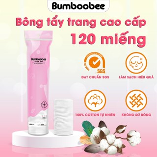 Bông tẩy trang Bumboobee 222 miếng 120 miếng 100% cotton pads 3 lớp skin care dành cho da nhạy cảm