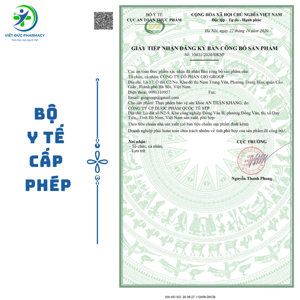 Viên tiểu đêm An thận khang tăng cường chức năng thận, giảm tiểu đêm Dược An Hưng - lọ 30 viên
