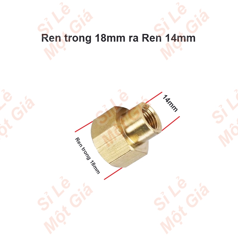 Ren trong 18mm chuyển đổi sang 8,10,12mm cho trong hệ thống phun sương chất liệu đồng thau
